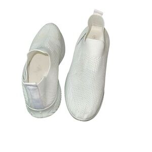 AIR JUMP AIR-W1 SLIP-ON SNEAKERS BREATHABLE LIGHTWEIGHT WOMENS MESH WHITE SIZE 5